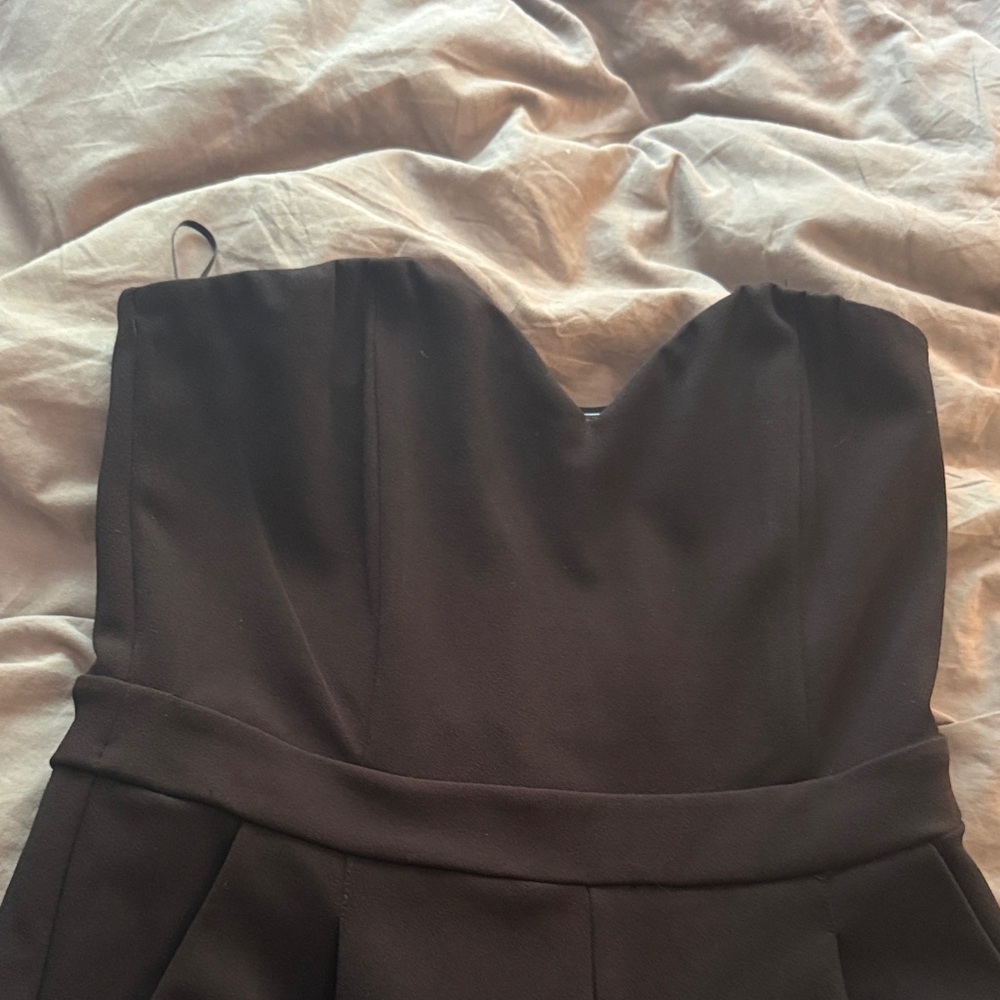 Express Black Strapless Dress